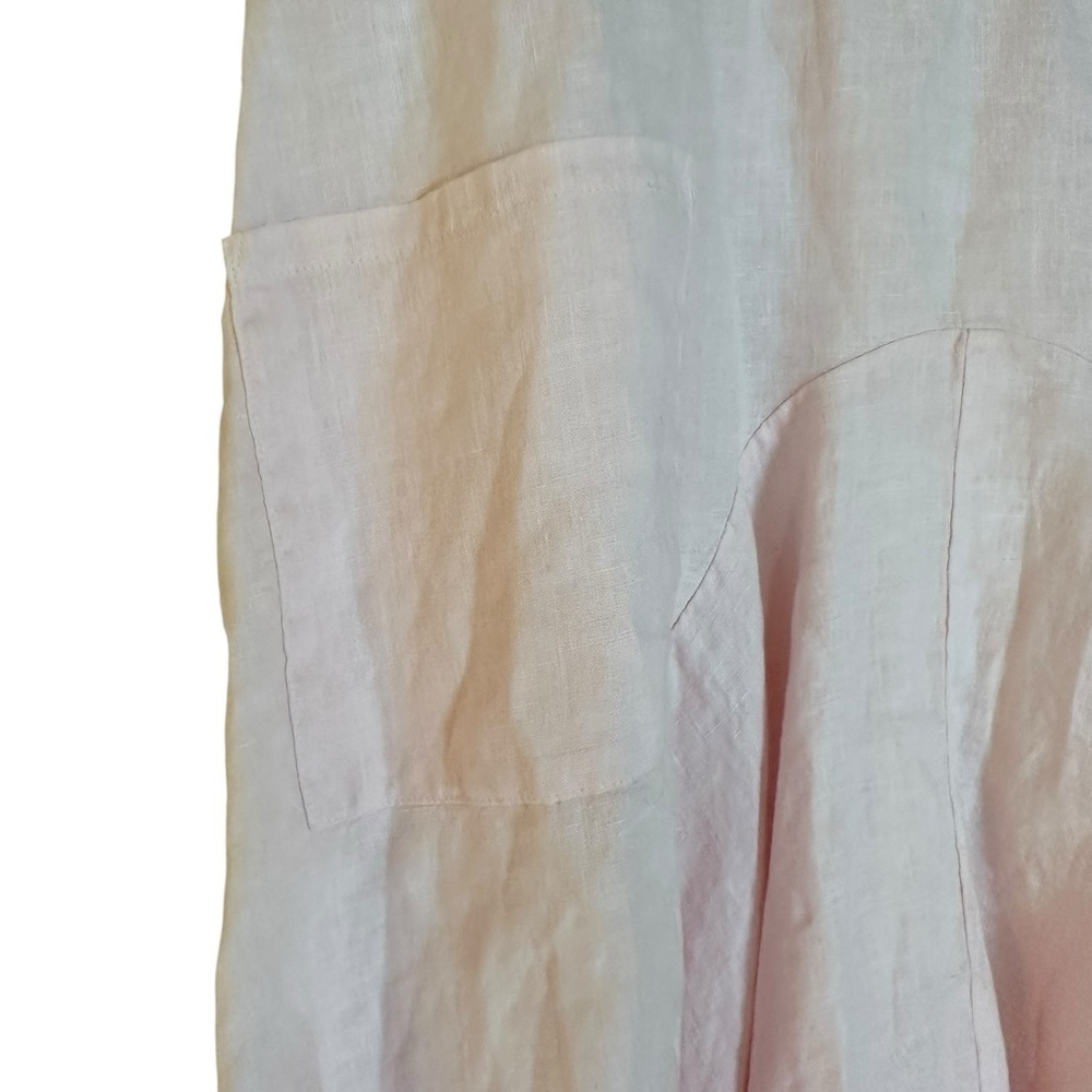 Luna Luz Blush Pink Francesca Linen Midi Skirt Lagenlook Boho - Picture 4 of 8